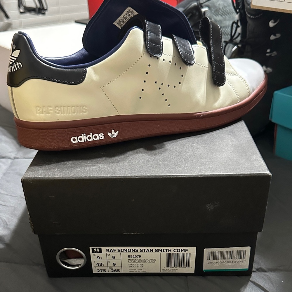 RAF Simons Adidas Stan Smith Sneakers - Cream and Black